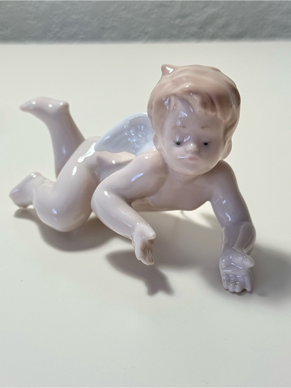 Lladro Playing Cherub Christmas Ornament Figurine Baby Angel Collectible #6254
